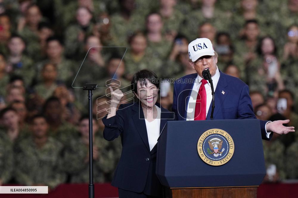 U.S. President Trump at Yokosuka base