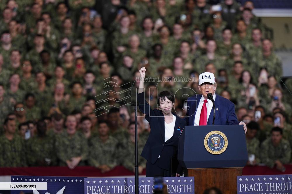 U.S. President Trump at Yokosuka base