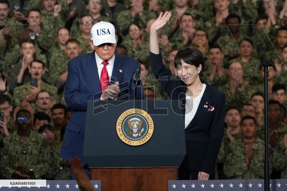 U.S. President Trump at Yokosuka base