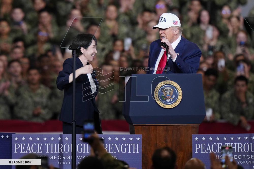 U.S. President Trump at Yokosuka base