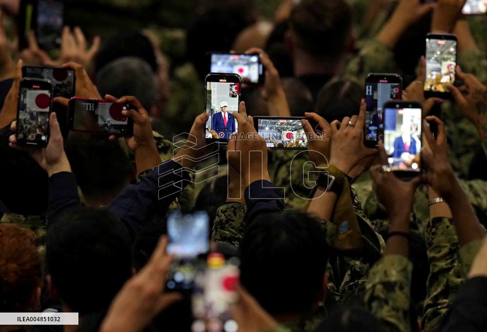 U.S. President Trump at Yokosuka base