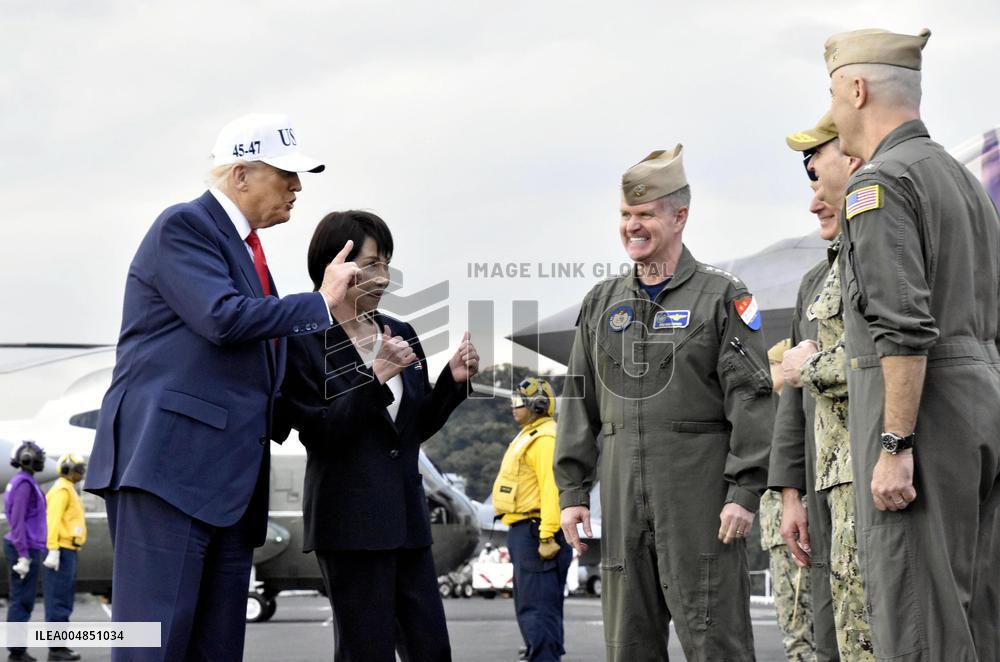 U.S. President Trump at Yokosuka base