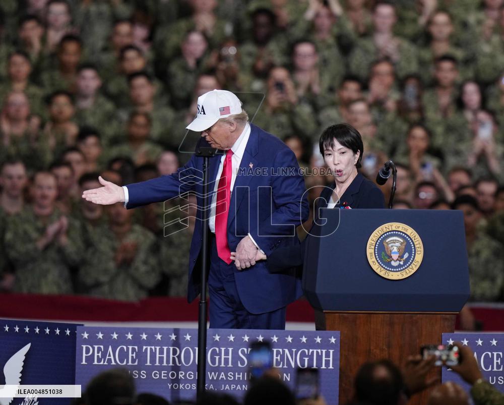 U.S. President Trump at Yokosuka base