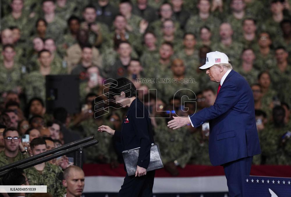 U.S. President Trump at Yokosuka base