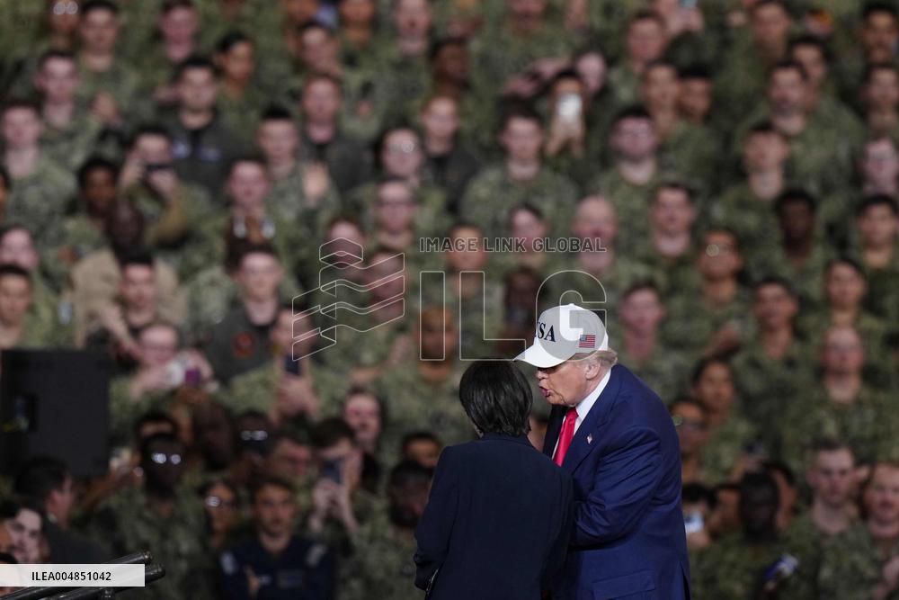 U.S. President Trump at Yokosuka base