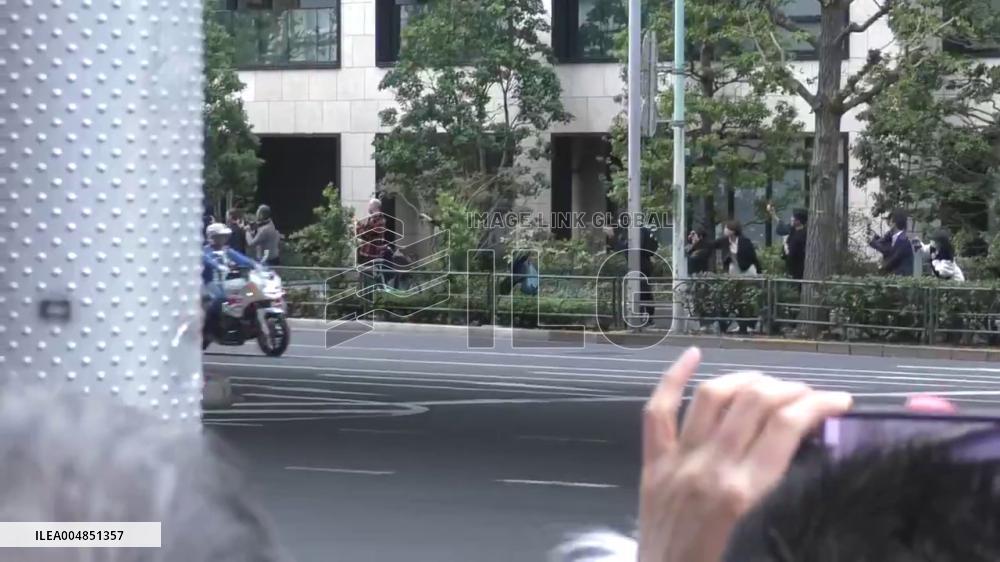 Japan: President Trump Motorcade Heads for Haneda After Three-Days Visit