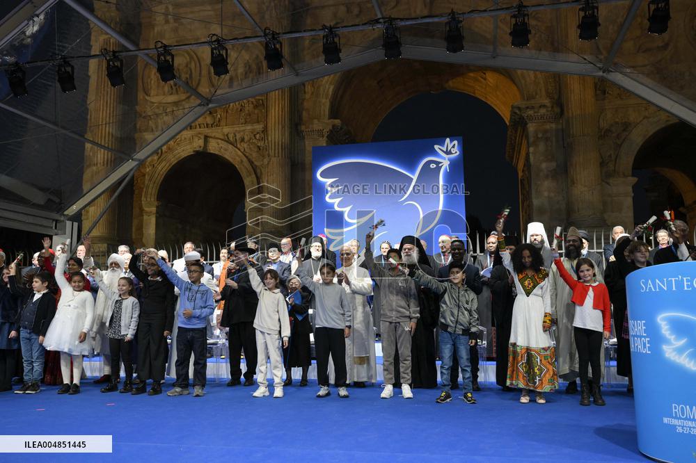 Pope Leo XIV At Meeting For Peace At The Colosseum - Rome