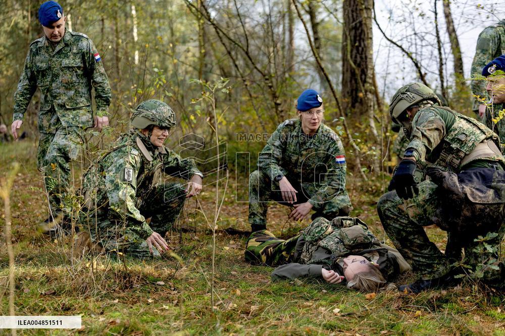 Queen Maxima Visit the Royal Marechaussee Training and Education Center - Netherlands
