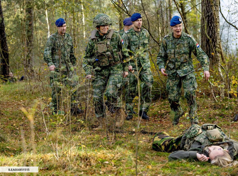 Queen Maxima Visit the Royal Marechaussee Training and Education Center - Netherlands