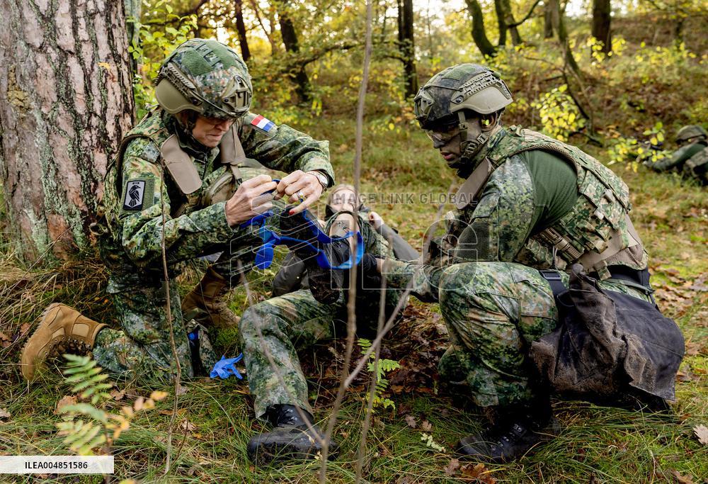 Queen Maxima Visit the Royal Marechaussee Training and Education Center - Netherlands