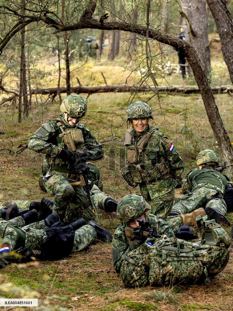 Queen Maxima Visit the Royal Marechaussee Training and Education Center - Netherlands