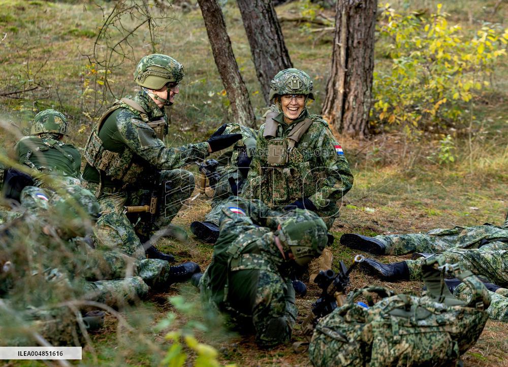 Queen Maxima Visit the Royal Marechaussee Training and Education Center - Netherlands