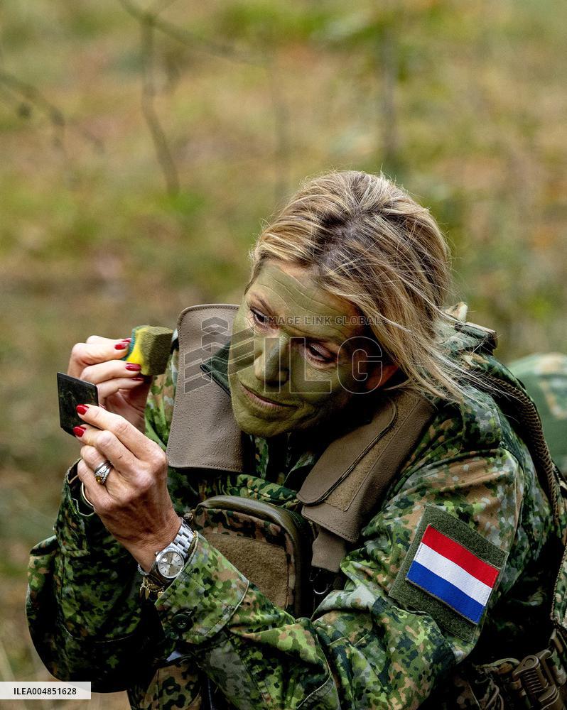 Queen Maxima Visit the Royal Marechaussee Training and Education Center - Netherlands
