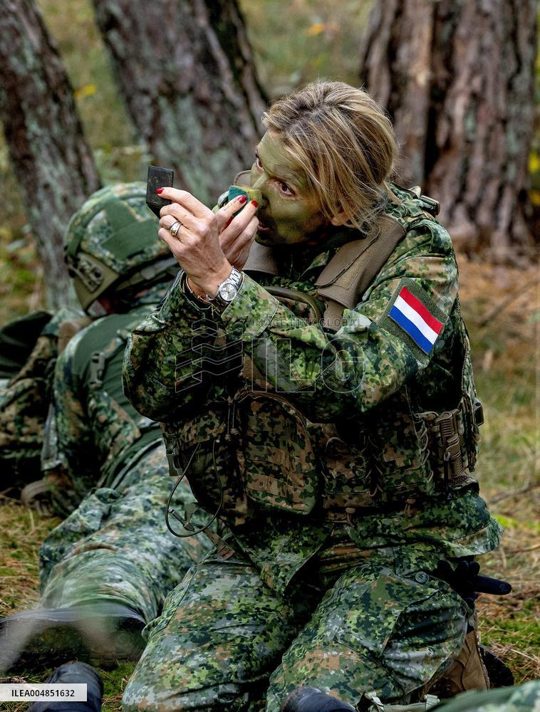 Queen Maxima Visit the Royal Marechaussee Training and Education Center - Netherlands