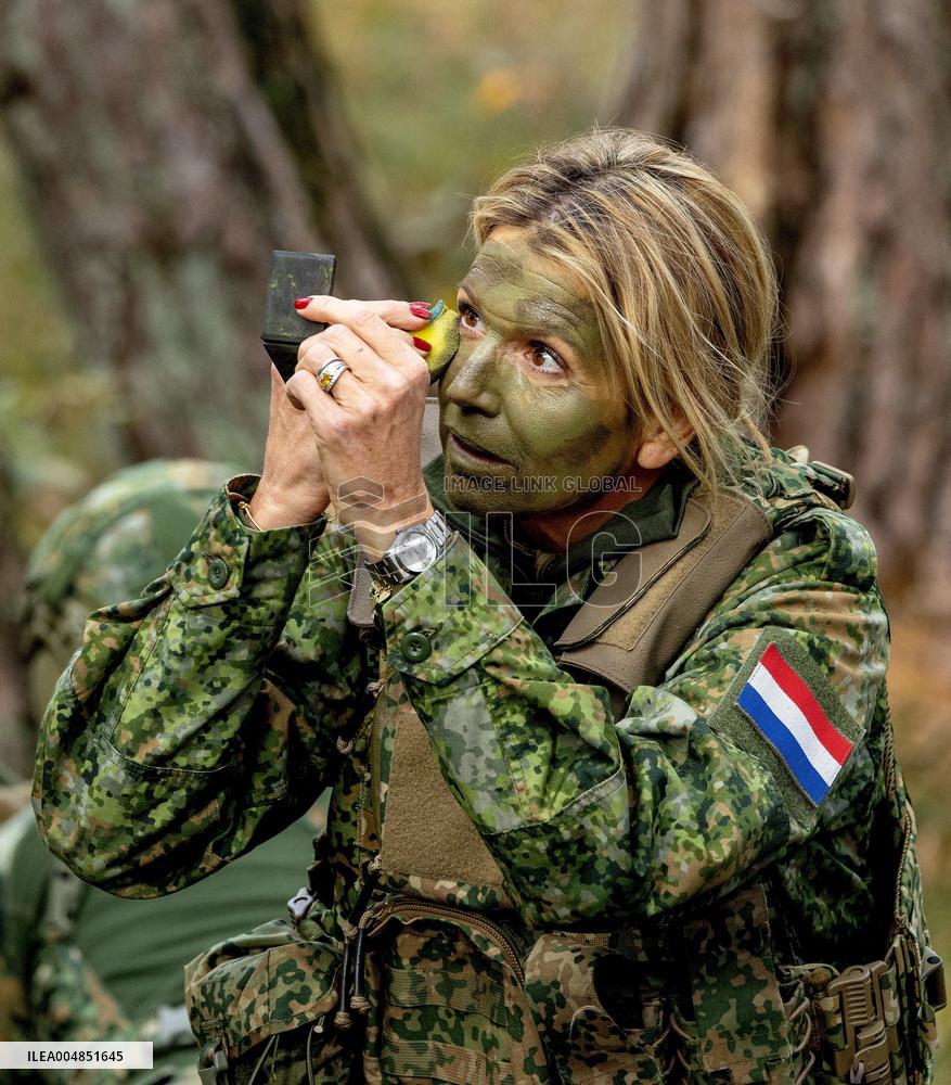 Queen Maxima Visit the Royal Marechaussee Training and Education Center - Netherlands