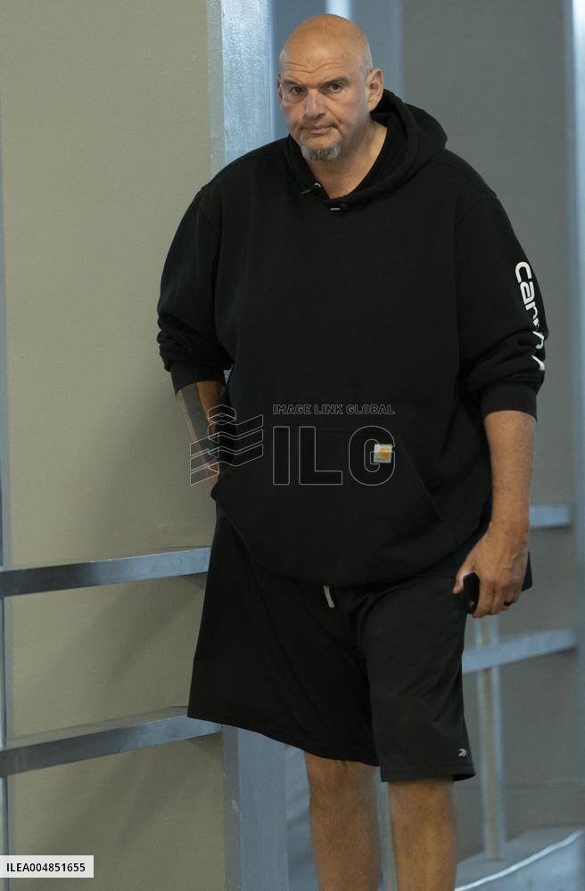 Jenator John Fetterman Walks form his office to the US Capitol - DC