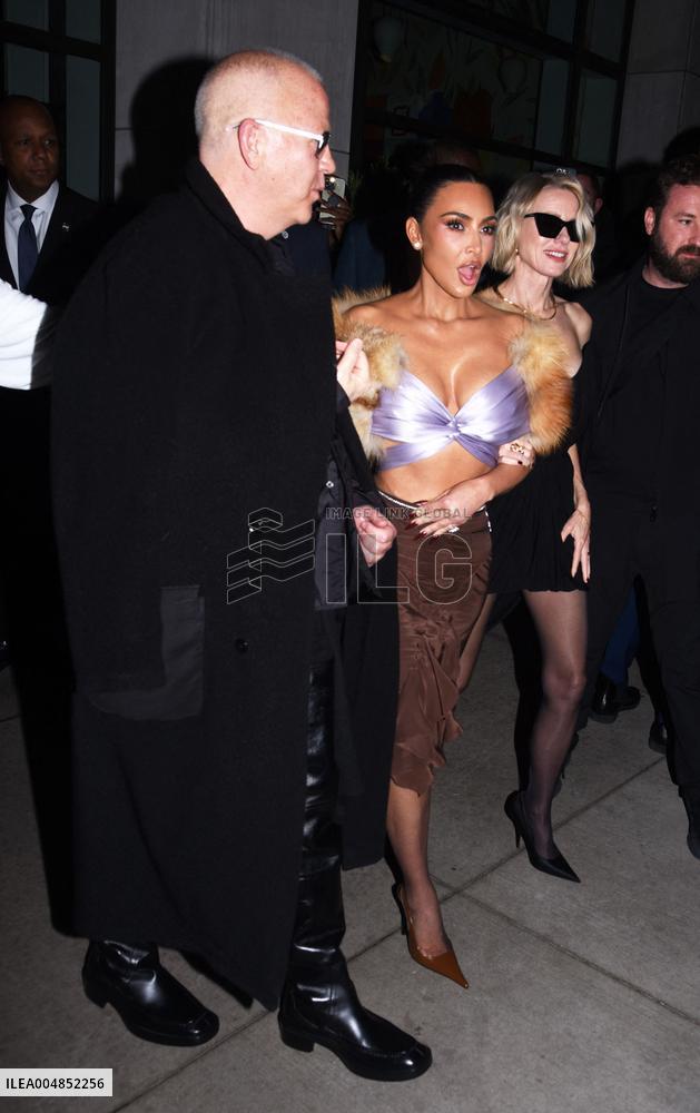 Kim Kardashian And Naomi Watts Are Seen Outside The Whitby Hotel - NYC