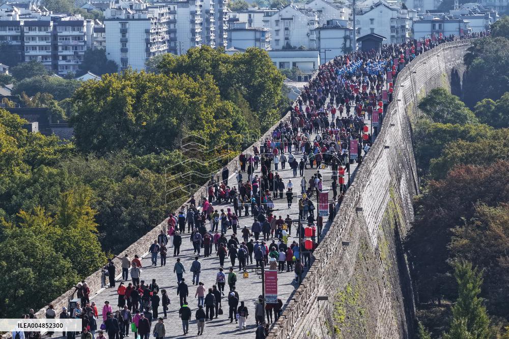 Climbing Heights on The Double Ninth Festival in Nanjing