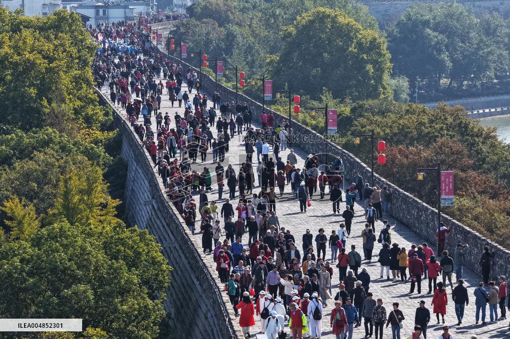 Climbing Heights on The Double Ninth Festival in Nanjing