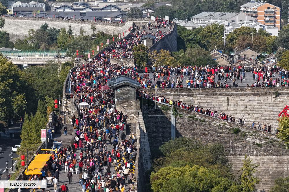 Climbing Heights on The Double Ninth Festival in Nanjing