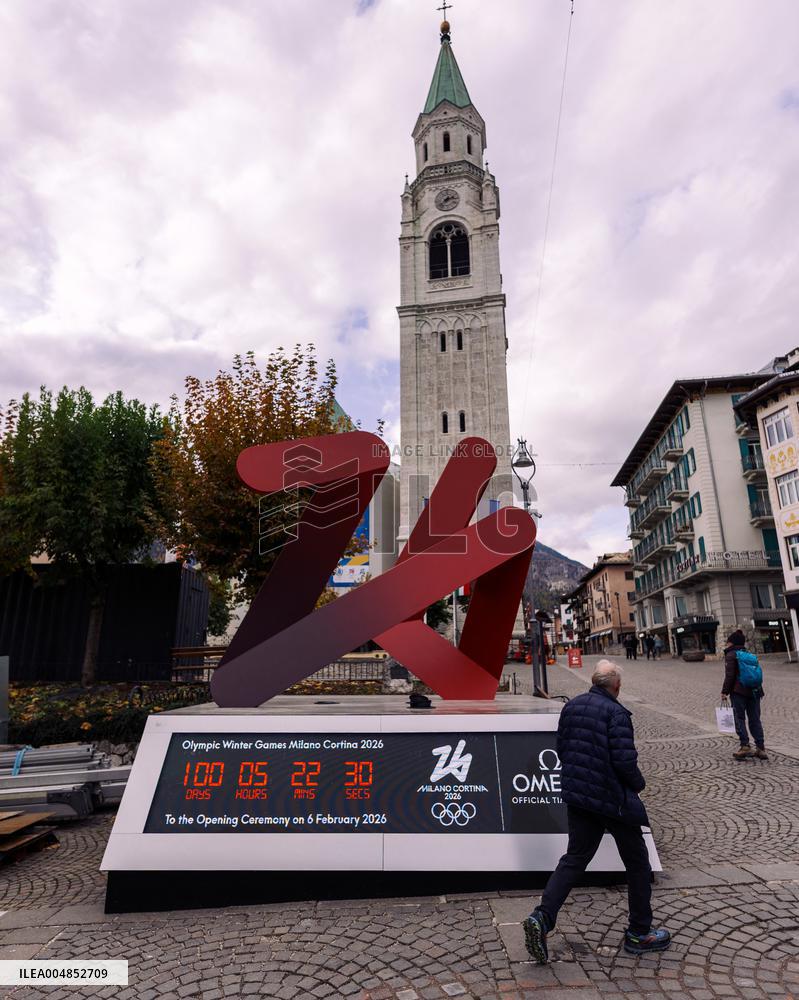 Countdown Timer Marks 100 Days to Olympics - Cortina