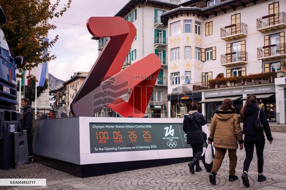 Countdown Timer Marks 100 Days to Olympics - Cortina