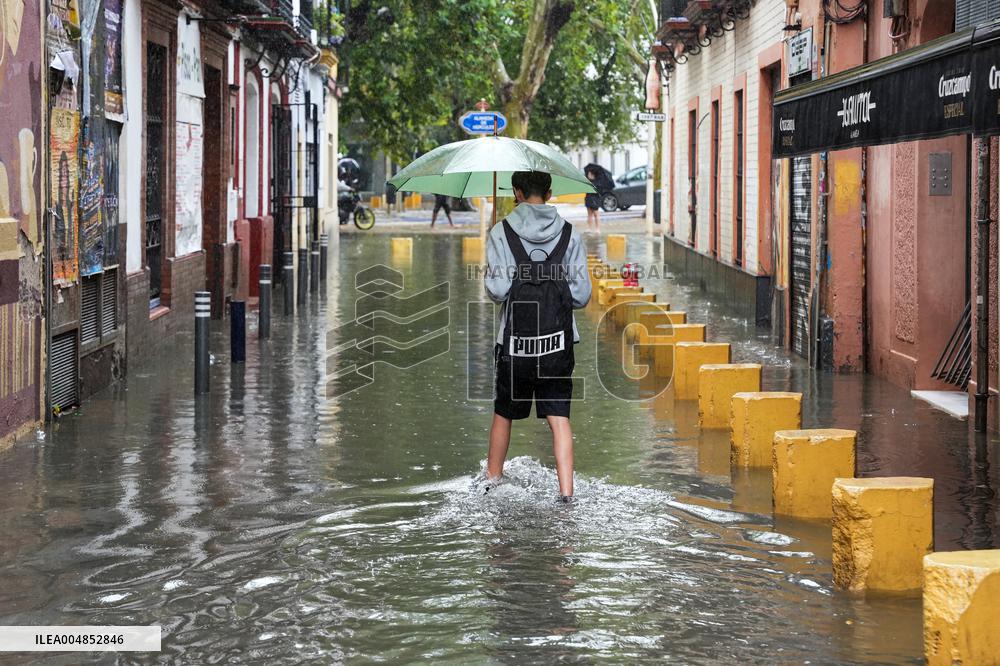 Heavy Rain and Wind in Andalusia - Spain