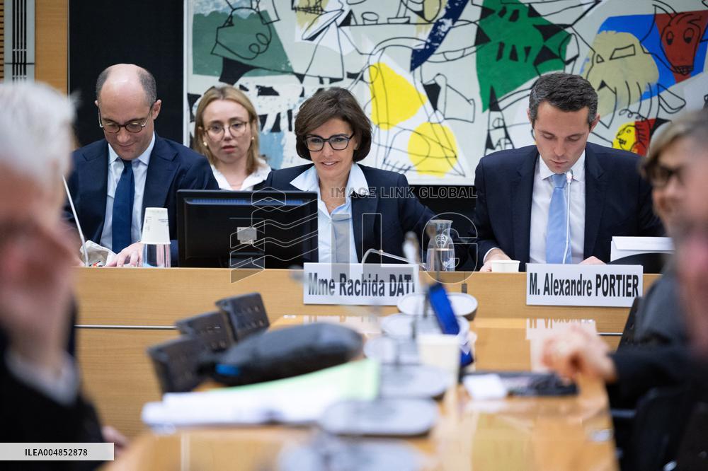 Hearing of Rachida Dati at the National Assembly - Paris