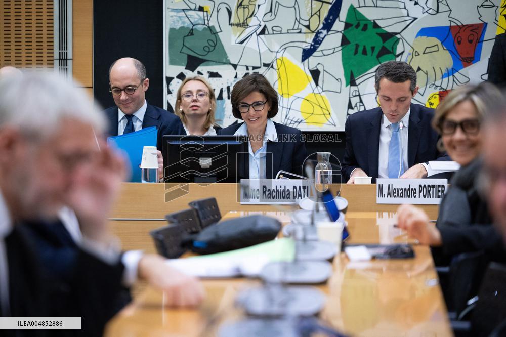 Hearing of Rachida Dati at the National Assembly - Paris