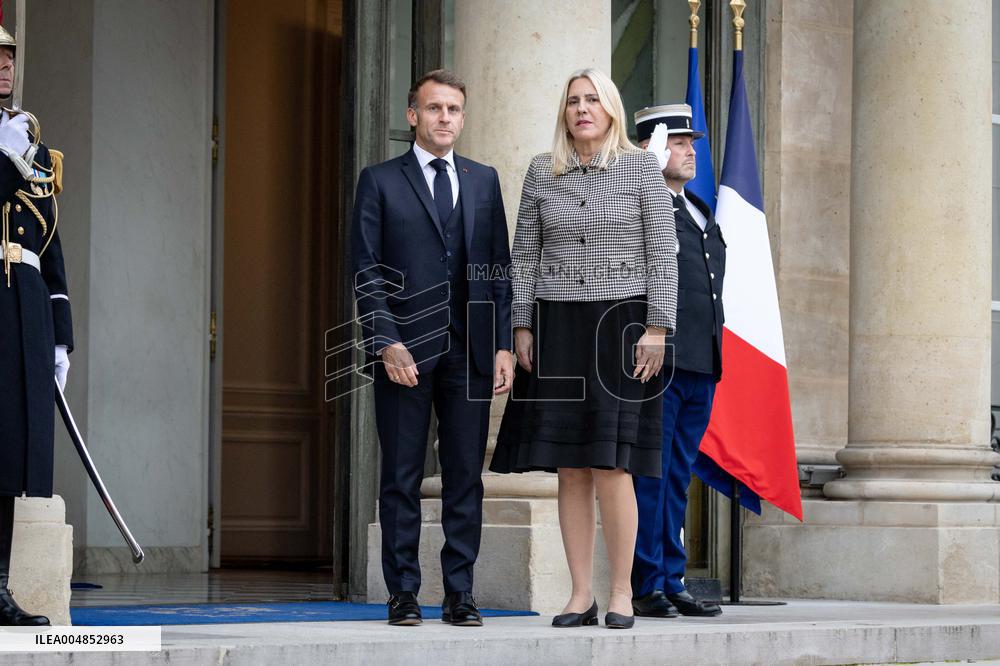 Members of the Presidency of Bosnie and Herzegovina at the Elysee - Paris AJ