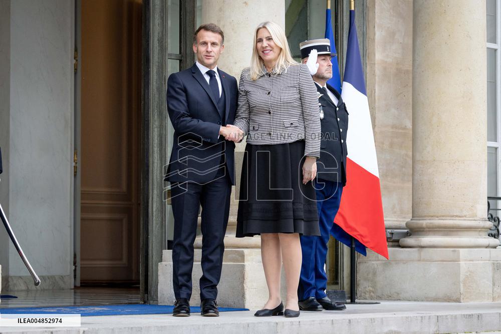 Members of the Presidency of Bosnie and Herzegovina at the Elysee - Paris AJ