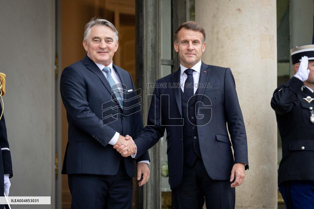 Members of the Presidency of Bosnie and Herzegovina at the Elysee - Paris AJ
