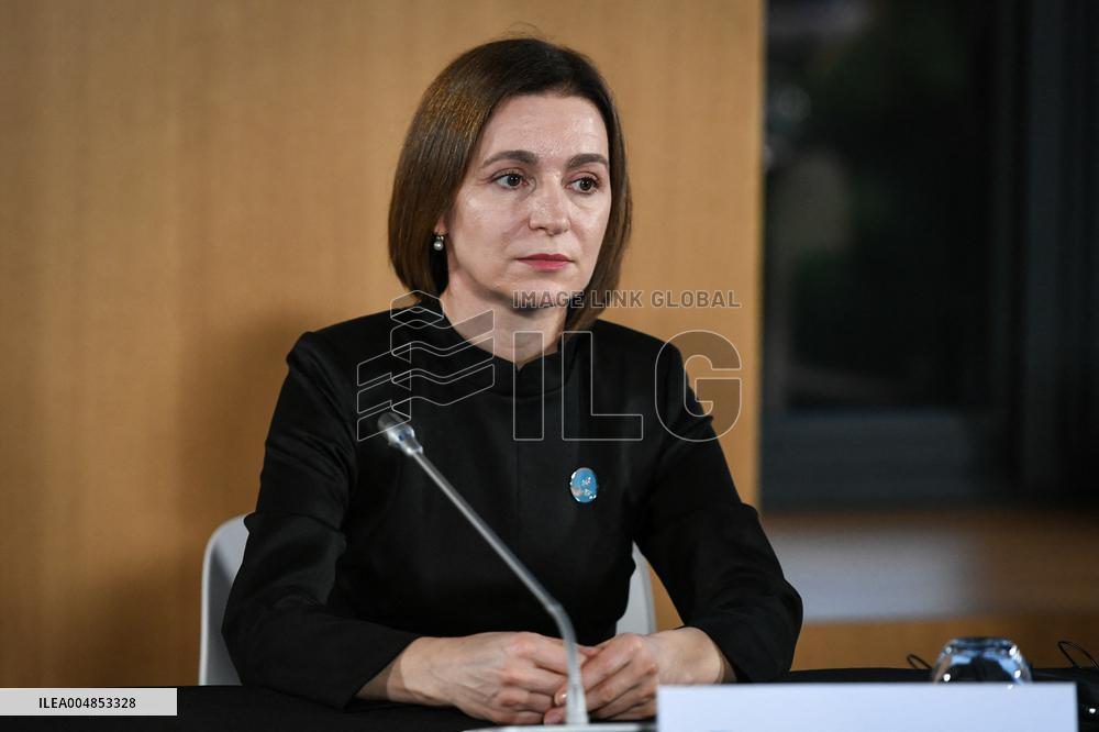 Emmanuel Macron at the 8th edition of Paris Peace Forum at Palais Chaillot in Paris FA