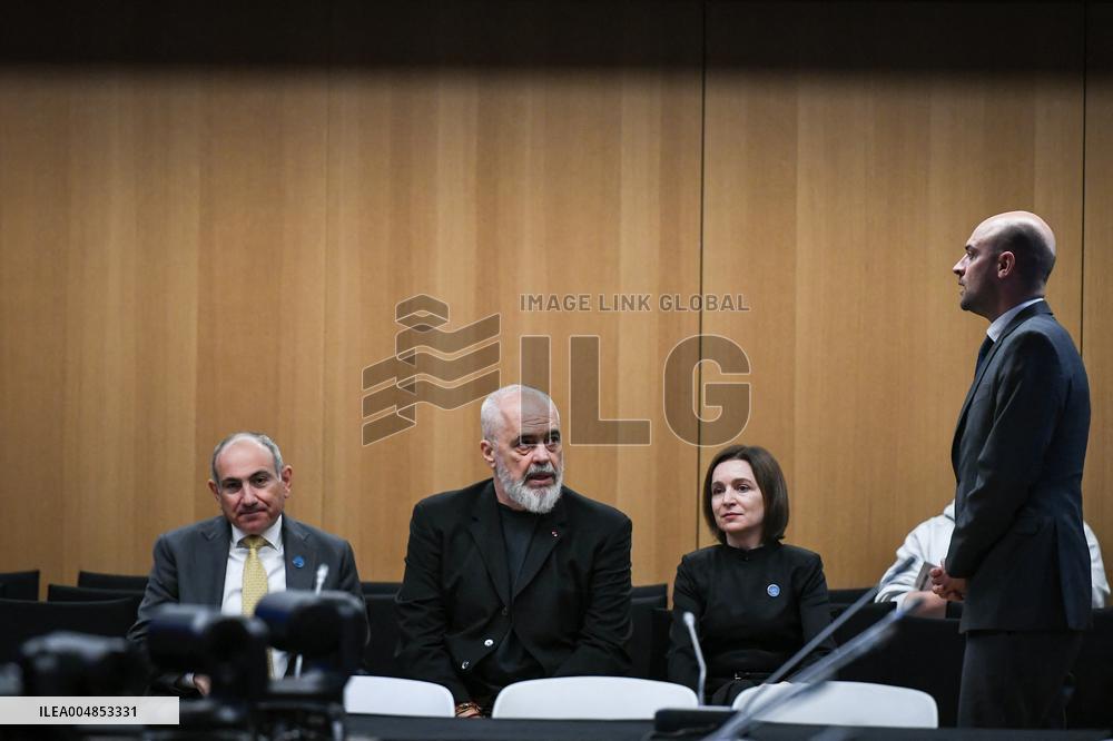 Emmanuel Macron at the 8th edition of Paris Peace Forum at Palais Chaillot in Paris FA