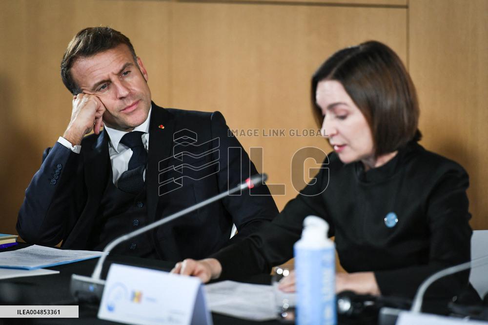 Emmanuel Macron at the 8th edition of Paris Peace Forum at Palais Chaillot in Paris FA