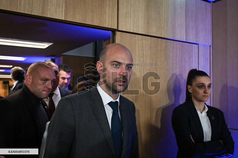 Emmanuel Macron at the 8th edition of Paris Peace Forum at Palais Chaillot in Paris FA