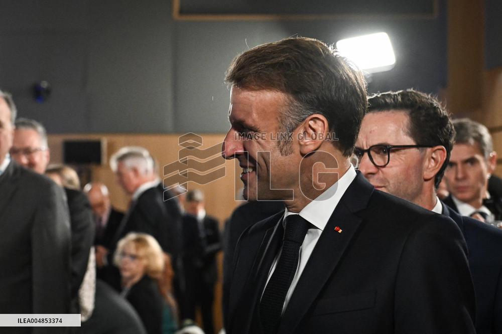 Emmanuel Macron at the 8th edition of Paris Peace Forum at Palais Chaillot in Paris FA