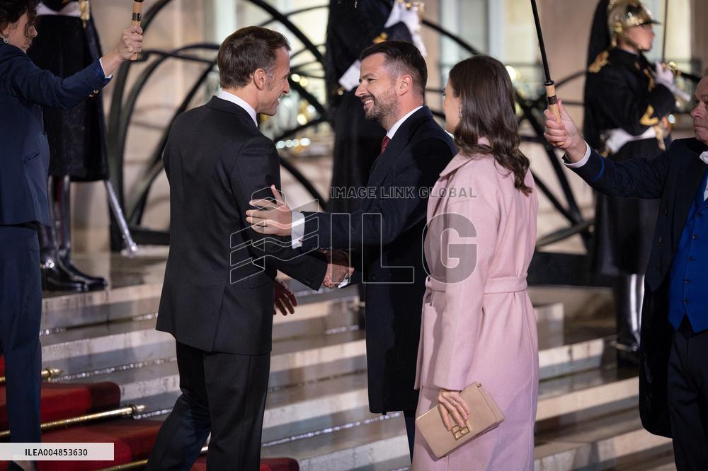 Diner at the Elysee Palace for the 8th Paris Peace Forum - Paris AJ