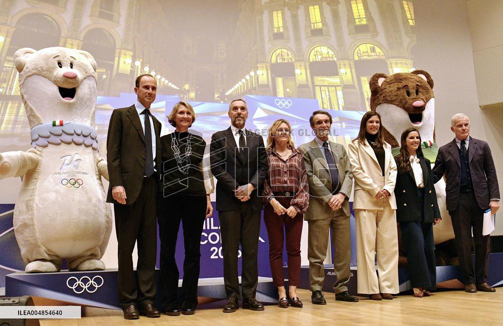 Milan-Cortina Olympics podium