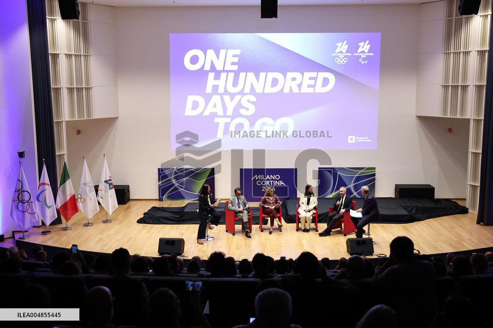 100 Days To Go Celebration For Milano 2026 - Italy