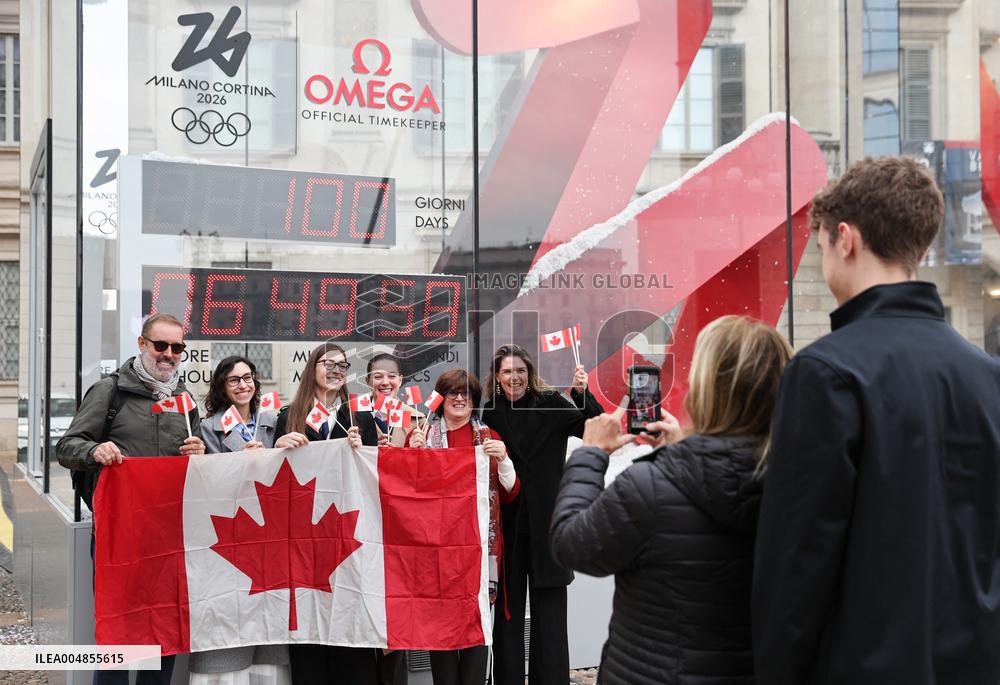100 Days To Go Celebration For Milano 2026 - Italy