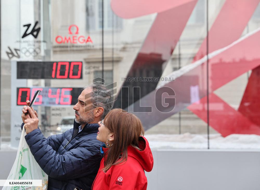 100 Days To Go Celebration For Milano 2026 - Italy