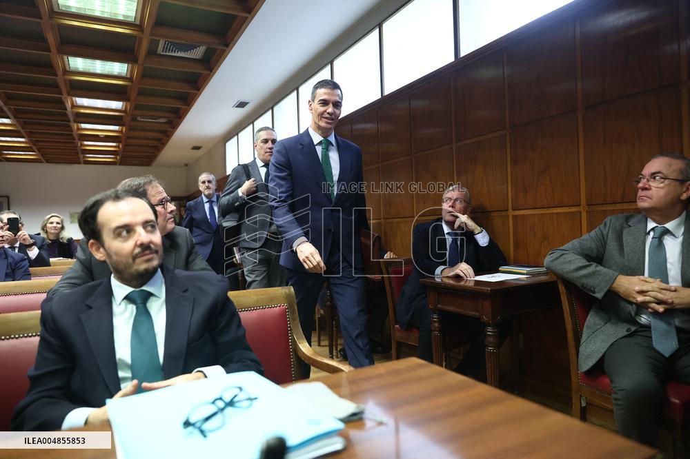 Sanchez Appears In Senate Committee On Koldo Case - Madrid