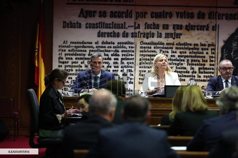 Sanchez Appears In Senate Committee On Koldo Case - Madrid