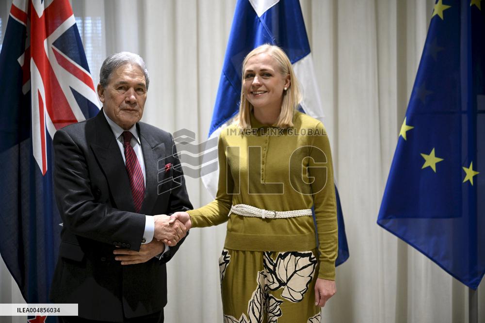 Foreign Minister of New Zealand Winston Peters on a visit in Finland