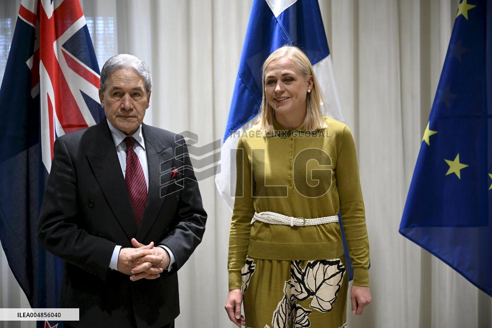 Foreign Minister of New Zealand Winston Peters on a visit in Finland