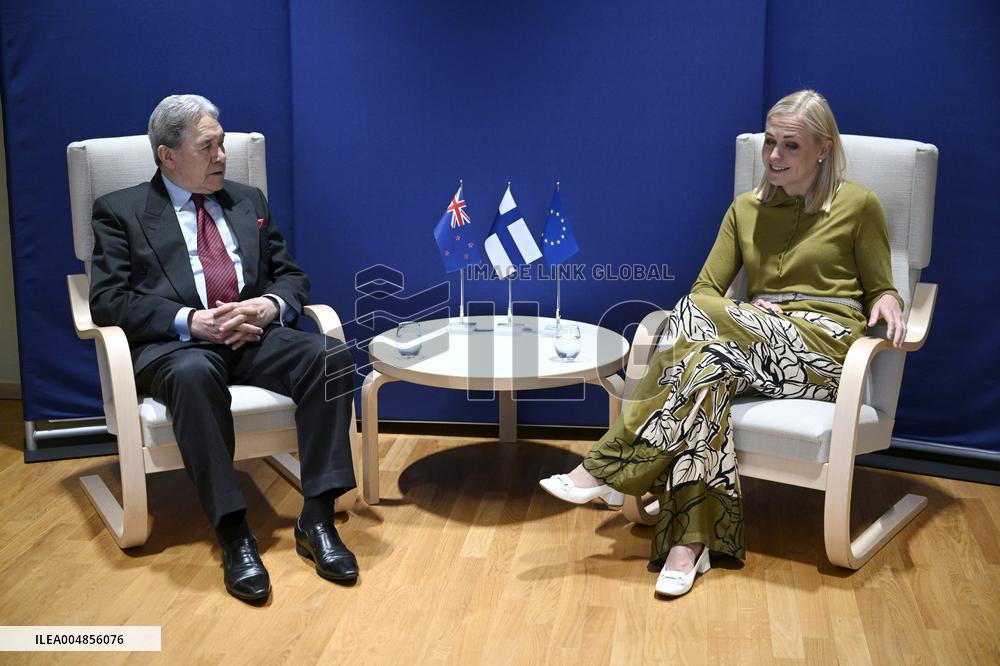 Foreign Minister of New Zealand Winston Peters on a visit in Finland