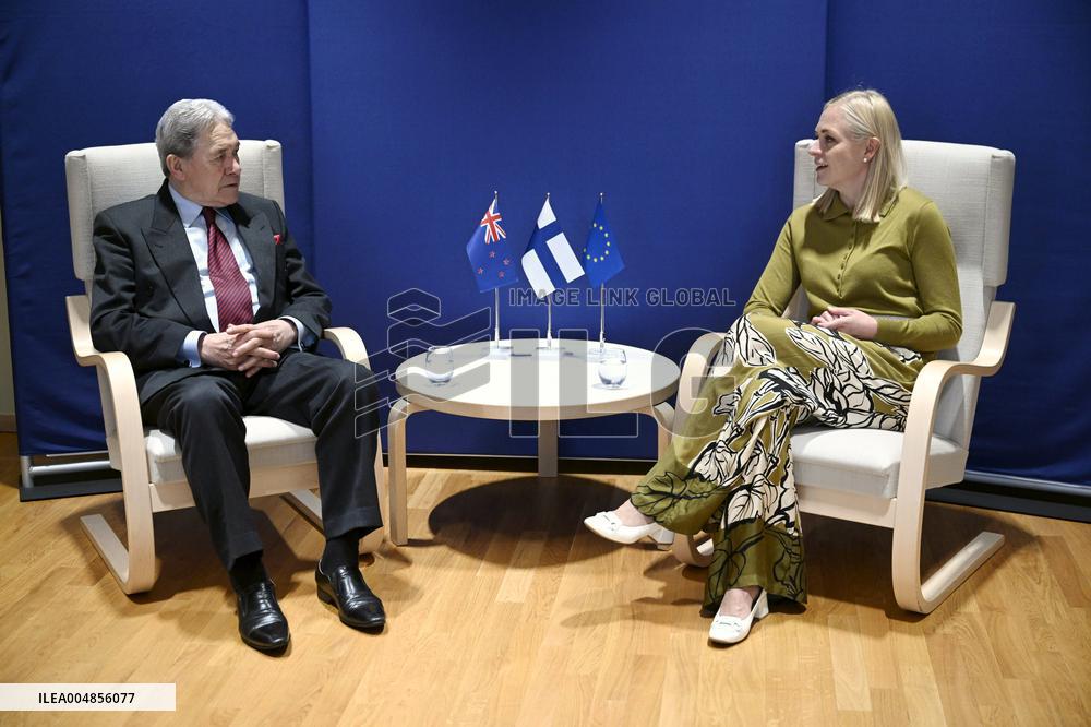 Foreign Minister of New Zealand Winston Peters on a visit in Finland