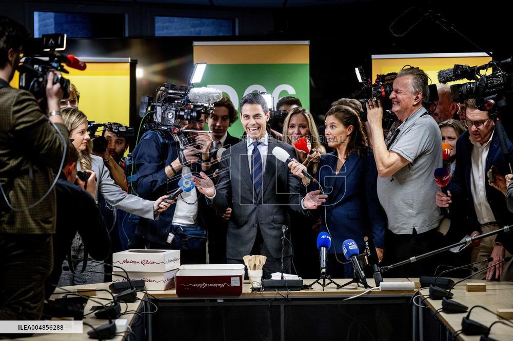 D66 Party Leader Rob Jetten After Elections - The Hague