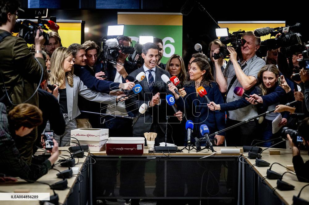 D66 Party Leader Rob Jetten After Elections - The Hague